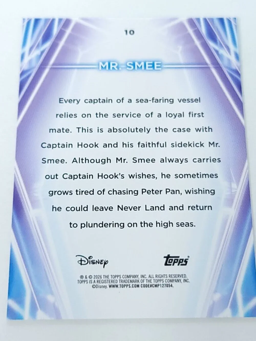 Mr Smee Topps 2026 Disney Neon Holo Parallel Refractor Limited 101/199 - Picture 4 of 4